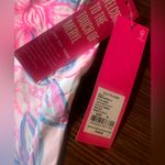 Lilly Pulitzer  white blue pink luxathletic polo shirt Photo 2