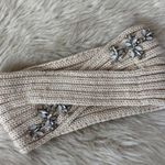 Maurice's Cream & Silver Knit Jewel Embellished Winter Headband Photo 0