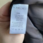 Black real leather moto jacket women’s US size small or 4 Photo 14