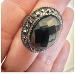 Premier Designs  black tie hematite cocktail ring Photo 2