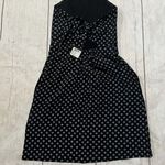 Club Monaco  black strapless black knot nwt black patterned dress Photo 3