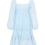 Area Stars Eyelet Trim Dress Size S Blue Photo 2