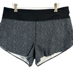 Athleta Run With It 3" Shorts Womens L Black Micro Animal Print Gym Athletic Photo 0