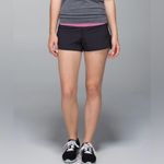 Lululemon Rare Run: Speed Short 4-Way Stretch 2014 Edition Black Magenta Size 6 Photo 2