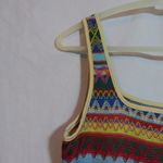 SheIn Boho Striped Sleeveless Tank Dress Square Neck Split Thigh Long Maxi Sz L Photo 6