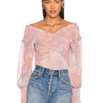 BB Dakota by Steve Madden Orange You Dreamy Off the Shoulders Bohemian Top Small Photo 5