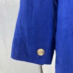 Character Suburban Wear vintage linen royal blue blazer single button 12 office Photo 7