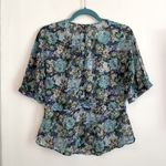 Fire Los Angeles Floral Peplum Blouse Top Lace Detail ~ Women’s Size Small Photo 1