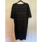 Theyskens’ Theory black burnout velvet sleeve midi dress Black Size M Photo 3