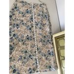 Charter Club  Women's 100% Silk Cream Blue Floral Long Maxi Skirt 14 Cottagecore Photo 5
