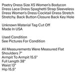 Poetry  Dress Size XS Women's Bodycon Dress Lace Dress Spaghetti Strap Sleeveless Dress  Photo 1