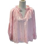 Zadig & Voltaire  Theresa Lace Trim Blouse pink size L Photo 2