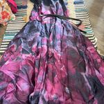 Neiman Marcus Lela Rose X Target Collection Silk Blend Purple Watercolor Dress Size 12 Photo 10
