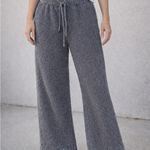 POL  anthropology Cozy Gray Fleece Wide-Leg Pants Photo 1
