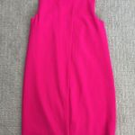 Trina Turk Orlee Pleat Crepe Shift Dress Hot bright pink sleeveless mini Photo 6