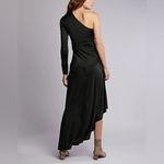Alexis  Addison One-Shoulder Asymmetric Maxi Dress Black L Grunge Party Chic Photo 6