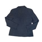 Petite Sophisticate gray button up blazer with shoulder pads Photo 2