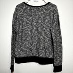 Talula  Sweater Knitted Pullover Boat Neck Box Fit Long Sleeve Gray Black Medium Photo 3