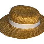 Chapéu & Estilo FG Boater Hat Straw Woven Palha Natural Latin Artison Fashion Tan Photo 2