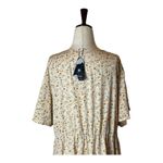 Kojooin Ivory And Orange Floral Print V Neck Tiered Hem‎ Maxi Dress Size 2XL Photo 3