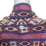 Billabong  Southwestern Tribal Open Front Waterfall Cardigan Purple Pink Aztec M Photo 4