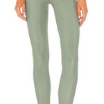 Strut This Kendall High Rise Ribbed Athletic Gym Leggings Sage Green Size Small Photo 0