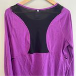 Nike Dri Fit Purple Black Mesh Long Sleeve Athletic Activewear Top Sz Large NWT Photo 7