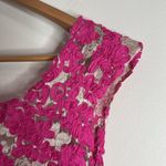 Yoana Baraschi Anthropologie Jardim Dress Pink Floral Lace Party Cocktail Size 6 Photo 7