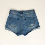 H&M Distressed High-Rise Button Fly Shorts | Size 8 Photo 1