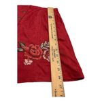 Andree by Unit  Faux‎ Suede Skirt Womens SizeS  Slash Pockets Lined Embroidered Photo 5