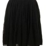 Talbots Black A-Line Full 100% Silk Chiffon Skirt Women’s Size 10 Medium Photo 0