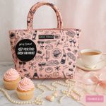 Betsey Johnson Pink Insulated Lunch Tote Food Print Thermal Cooler Carryall NWT Photo 0