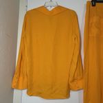 ZARA orange casual resort 2 piece blouse and pants set small medium Photo 5