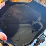 Sam & Hadley Embossed Tote Bag with half braided handles. Faux leather. Black Photo 11