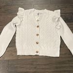 Sugar Lips NWT White Cable Knit Cardigan Sz M Photo 5