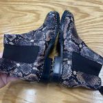 Paige Ankle Women's 6.5 Cecily Stud Trim Snakeskin Embossed Chelsea Boots S5 Photo 4