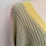 Princess Polly  Pink and Yellow Color-Block Cardigan Photo 1