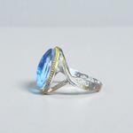 Lighthouse 2 Tone Ring Blue Size 6.5 Photo 1