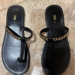 ZARA Black Chain Detail Women's Sandals Photo 1