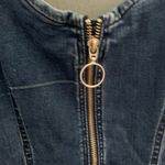 ZARA  denim zip up distressed jean dress Photo 5