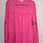 Crown & Ivy  Pink Bell Sleeve Top Photo 0