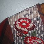 Shyanne  S Cowgirl Long Sleeved Red Plaid Embroidered Top Photo 3