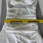 Vintage Y2K Trixxi White Chiffon Rhinestone Halter Tie Asymmetrical Dress Medium Photo 7