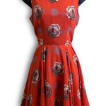 Maison Jules Hibiscus Bloom Combo Pink Sleeveless Floral Fit & Flare Mini Dress Photo 0