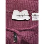 Wilfred Free  Aritzia Purple Long Sleeve Ribbed Crop Henley Shirt Button XS Jewel Photo 3