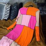 Eloquii New Anya Patchwork Colorblock Bodycon Dress in Pink & Orange Photo 7