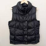 prAna  | Molly Down Filled Full Zip Puffer Vest Black Snap High Neck | Size XL Photo 1