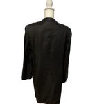 Lauren Ralph Lauren Black Long Blazer Mid Length 100% Linen Size12 Size 12 Photo 2