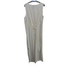 Norton Mcnaughton Women's Cream Linen Floral Design Maxi Dress Size XL Photo 4