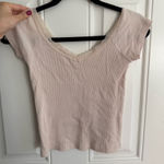 Brandy Melville  John Galt Lace Light Pink Short Sleeve Top Photo 0